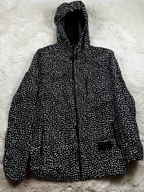 Adidas NMD Field Jacket Black/White Reversible w/ Hood Mens Sz Small Windbreaker